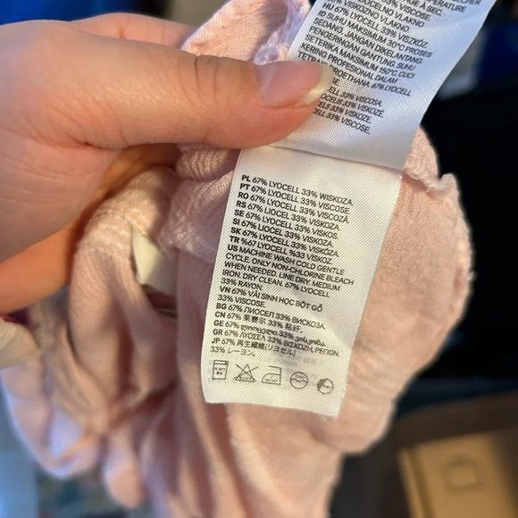 H&M BABY PINK POPOVER BLOUSE - Picture 4 of 5